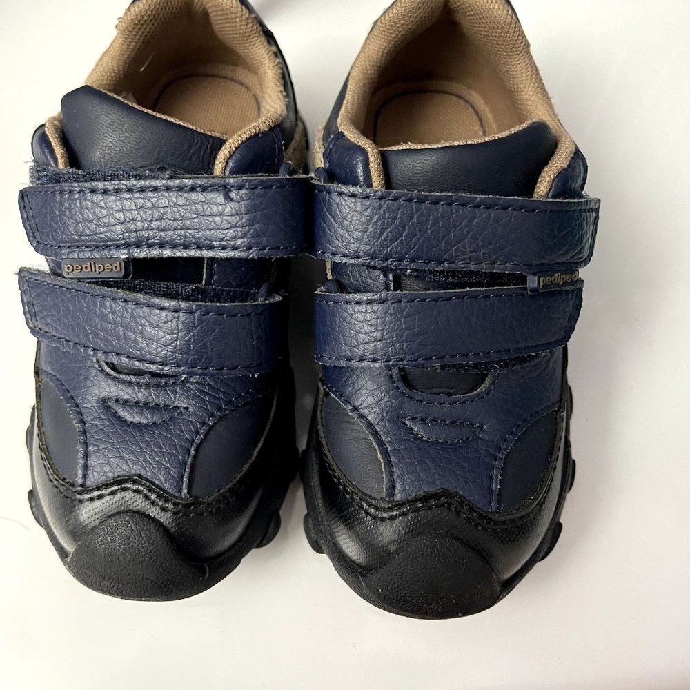 Pediped Toddler Shoes Sneaker Blue&Brown Boy Size 24